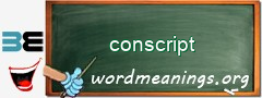 WordMeaning blackboard for conscript